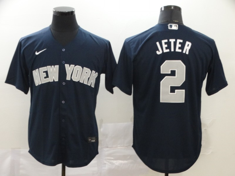 Yankees 2 Derek Jeter Navy 2020 Nike Cool Base Jersey