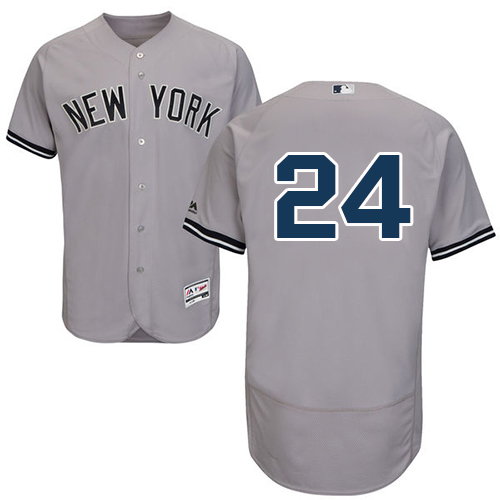 Yankees 24 Gary Sanchez Grey Flexbase Authentic Collection Stitched MLB Jersey