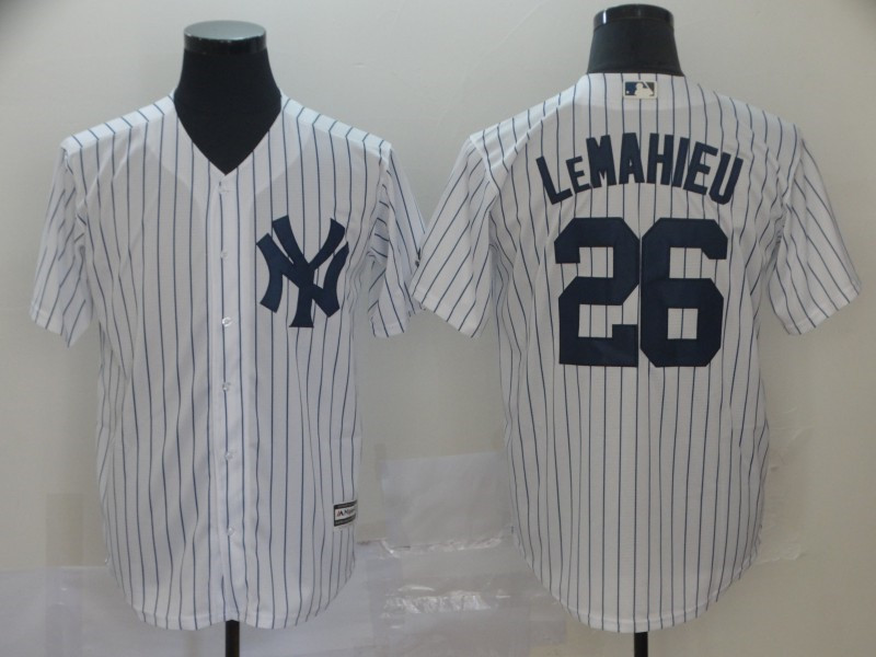 Yankees 26 DJ LeMahieu White Cool Base Jersey