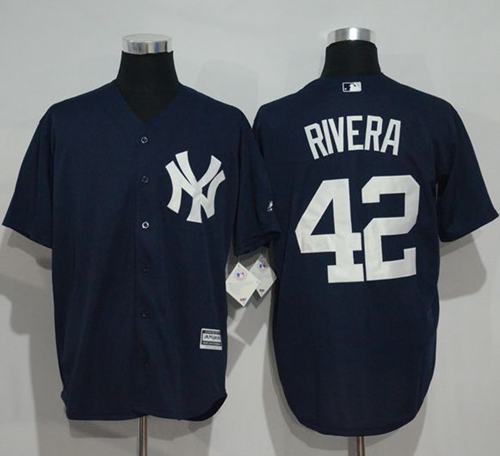 Yankees 42 Mariano Rivera Navy Blue New Cool Base Stitched MLB Jersey