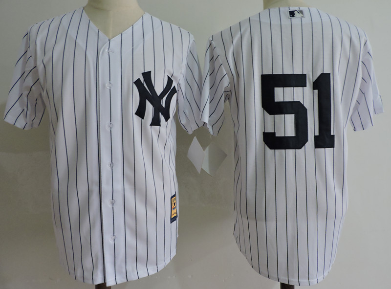Yankees 51 Bernie Williams White Cooperstown Collection Throwback Jersey