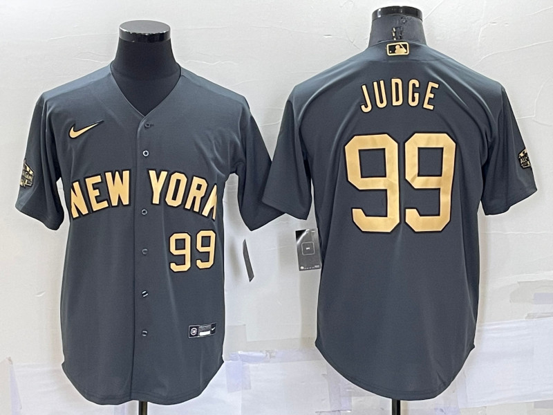 Yankees 99 Aaron Judge Charcoal Nike 2022 MLB All Star Cool Base Jersey