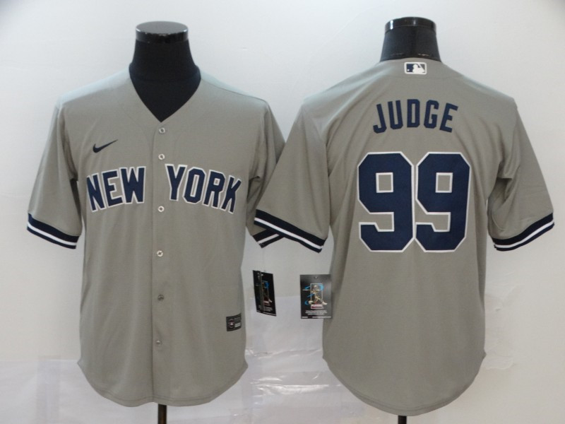 Yankees 99 Aaron Judge Gray 2020 Nike Cool Base Jersey