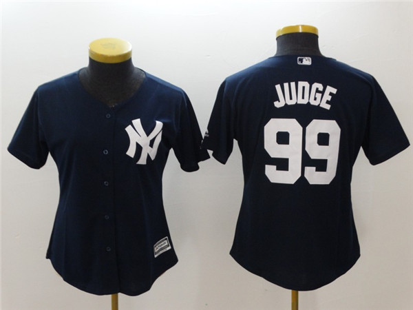 Yankees 99 Aaron Judge Navy Women Cool Base Jersey