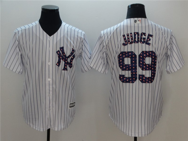 Yankees 99 Aaron Judge White 2018 Stars & Stripes Cool Base Jersey