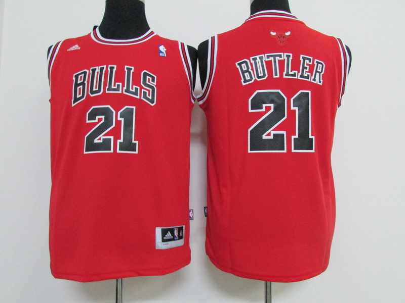 Youth  NBA Chicago Bulls 21 PJimmy Butler New Revolution 30 Swingman Home Red Youth Jersey