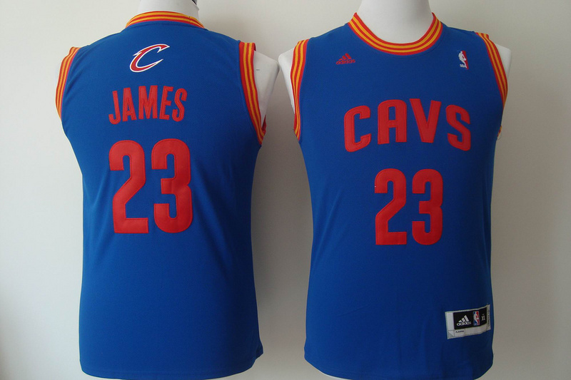 Youth  NBA Cleveland Cavaliers 23 Lebron James New Rev30 Blue Kids Jersey