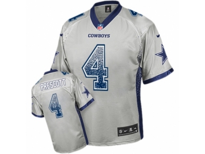 Youth  Dallas Cowboys 4 Dak Prescott Limited Grey Drift Fashion NFL Jersey