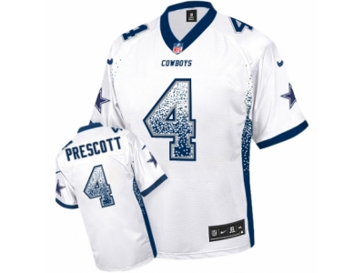 Youth  Dallas Cowboys 4 Dak Prescott Limited White Drift Fashion NFL Jersey