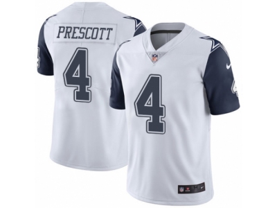 Youth  Dallas Cowboys 4 Dak Prescott Limited White Rush NFL Jersey
