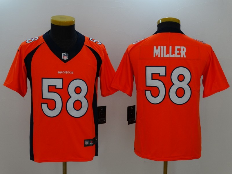 Youth  Denver Broncos #58 Von Miller Orange 2017 Vapor Untouchable Limited Stitched Jersey