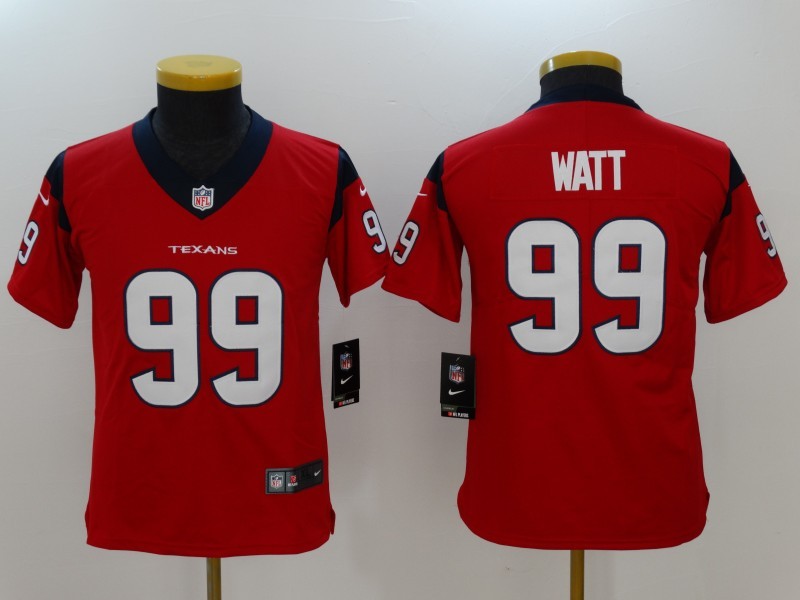Youth  Houston Texans 99 J.J Watt Red 2017 Vapor Untouchable Limited Stitched Jersey