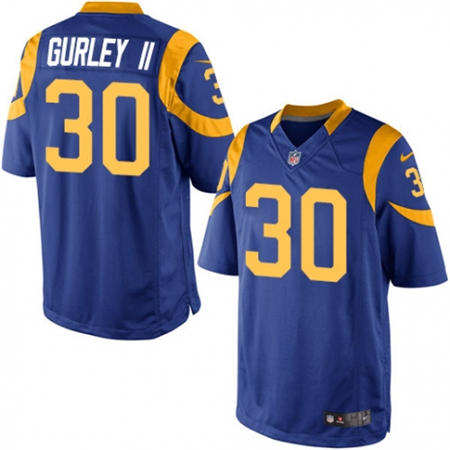 Youth  Los Angeles Rams 30 Todd Gurley Royal Blue Alternate Stitched NFL Jersey