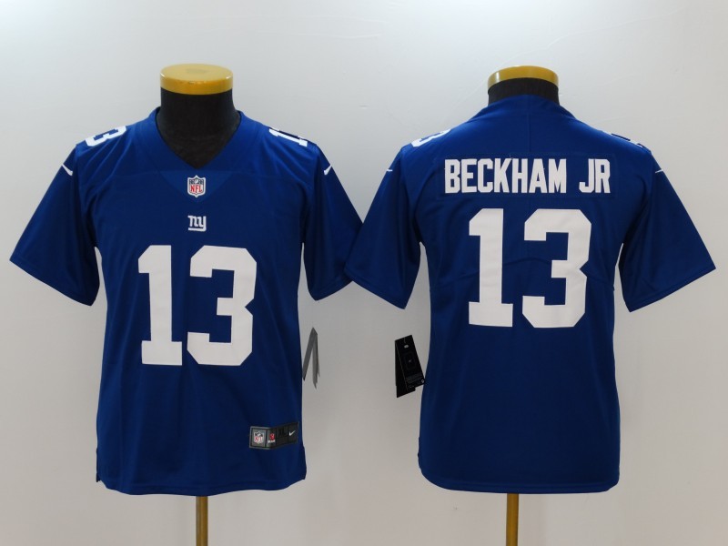 Youth  New York Giants #13 Odell Beckham Jr Blue 2017 Vapor Untouchable Limited Stitched Jersey