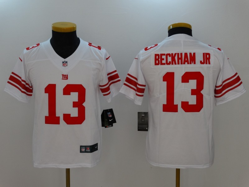 Youth  New York Giants #13 Odell Beckham Jr White 2017 Vapor Untouchable Limited Stitched Jersey