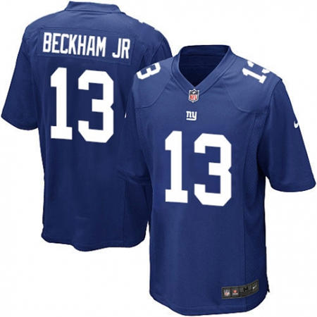 Youth  New York Giants 13 Odell Beckham Jr Royal Blue Team Color Stitched NFL Jersey