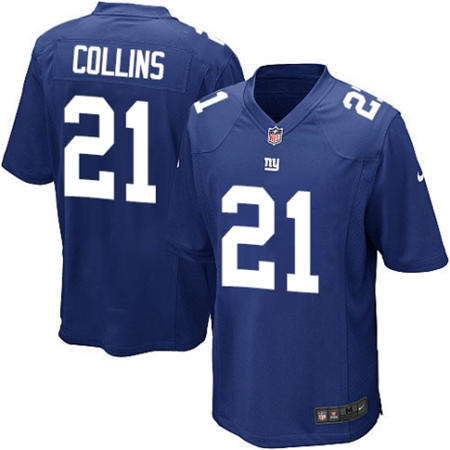 Youth  New York Giants 21 Landon Collins Royal Blue Team Color Stitched NFL Jersey