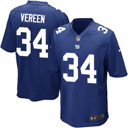 Youth  New York Giants 34 Shane Vereen Royal Blue Team Color Stitched NFL Jersey