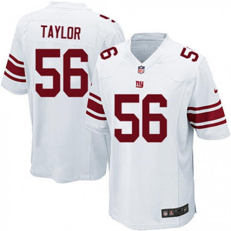 Youth  New York Giants 56 Lawrence Taylor White Stitched NFL Jersey
