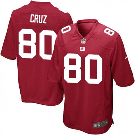 Youth  New York Giants 80 Victor Cruz Red Alternate Stitched NFL Jersey