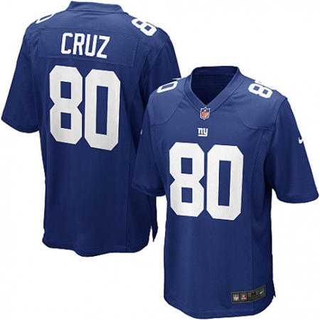 Youth  New York Giants 80 Victor Cruz Royal Blue Team Color Stitched NFL Jersey