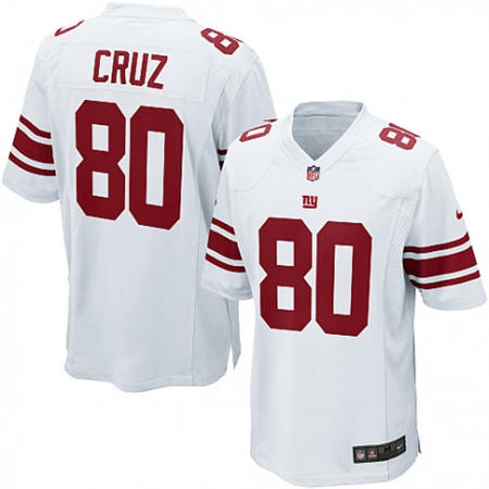 Youth  New York Giants 80 Victor Cruz White Stitched NFL Jersey