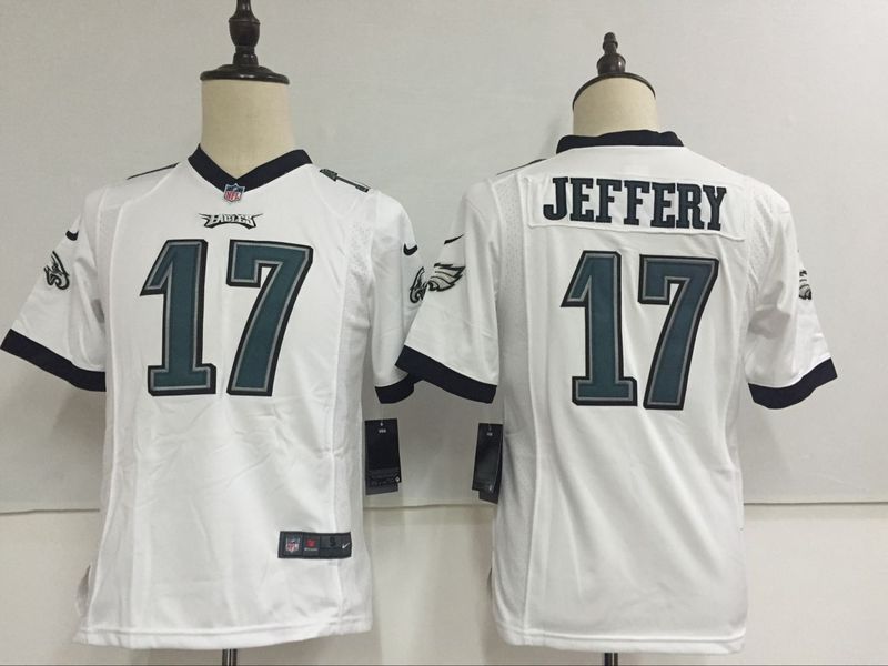 Youth  Philadelphia Eagles #17 Alshon Jeffery White Limited Stitched Jersey