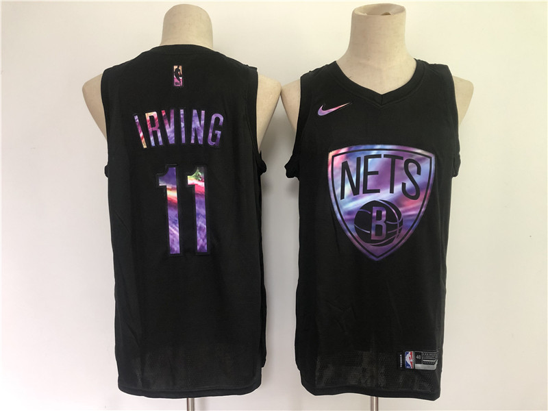 kyrie irving nets black iridescent holographic limited edition jersey