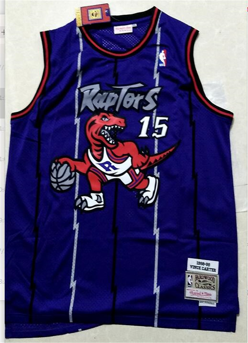 NBA Toronto Raptors 15 Vince Carter New Revolution 30 Swingman Soul Throwback Purple Jersey